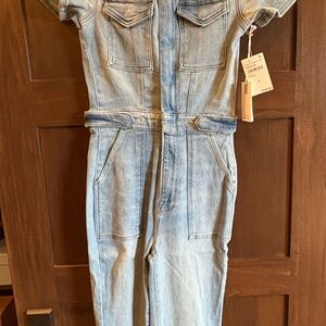Good American Light Blue Denim Jumpsuit